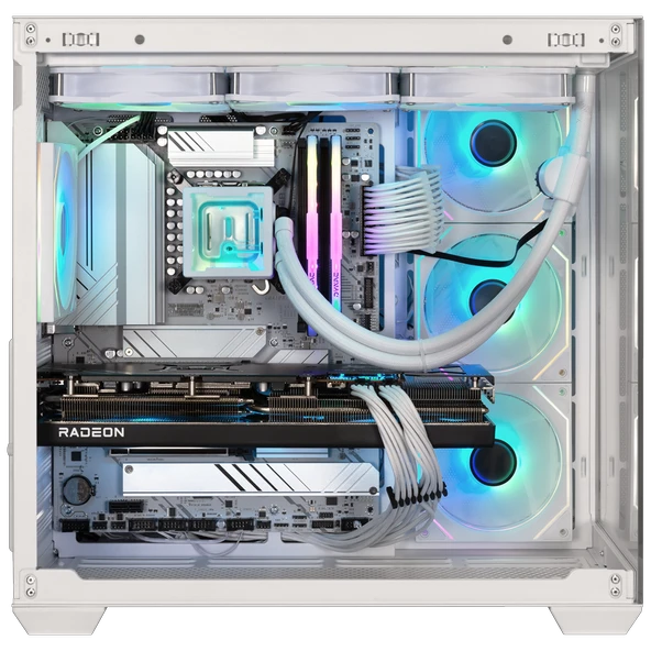 BitFenix AL118850W 80+Bronze Tempered Glass ARGB USB 3.0 ATX Mid Tower Beyaz Kasa BFC-ALB85WWGSW-4A - Resim 4