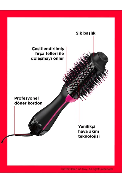 Revlon One Step Volumiser Saç Kurutma Makinesi ve Şekillendirici RVDR5222E4 - Resim 7