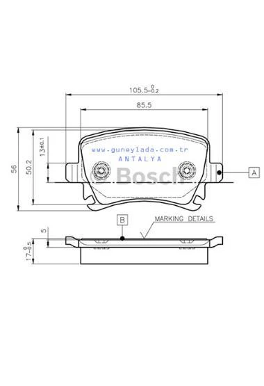 FREN BALATASI TAKIM ARKA [Skoda Octavia 04-13,SuperB] ürün görseli 1