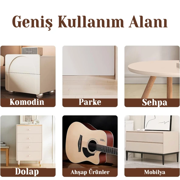 GÜRGEN Renk Ahşap Parke Tamir Macunu Mobilya Masa Dolgu Çatlak Çizik Giderici 125 ML Kullanım Hazır - Resim 5