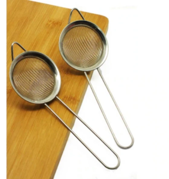 Paslanmaz Çelik Çay Süzgeci Ve Sıvı Yağ Süzgeci 2 li Set - Resim 3