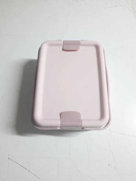 Kulplu Beslenme Kabı  2 Bölmeli Mandallı Diyet Kabı -Çatal Kaşık Dahildir - Resim 2