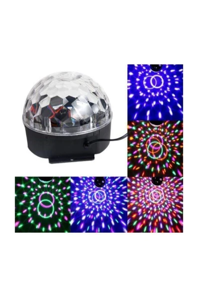 Kumandalı Kristal Led RGB Disko Topu - Resim 2
