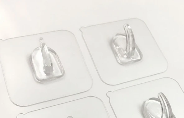 Su Geçirmez Kendinden Yapışkanlı Ultra Güçlü Şeffaf Askı 2 Adet - Resim 3