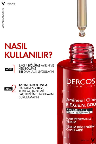 Aminexil R.E.G.E.N Booster Yenilikçi Saç Dökülmesine Karşı Saç Bakım Serumu 90 ml - Resim 7