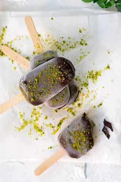 Silikon Magnum Model 4lü Mini Meybuz Dondurma Kalıbı (20 Adet Çubuk Hediye) - Resim 4