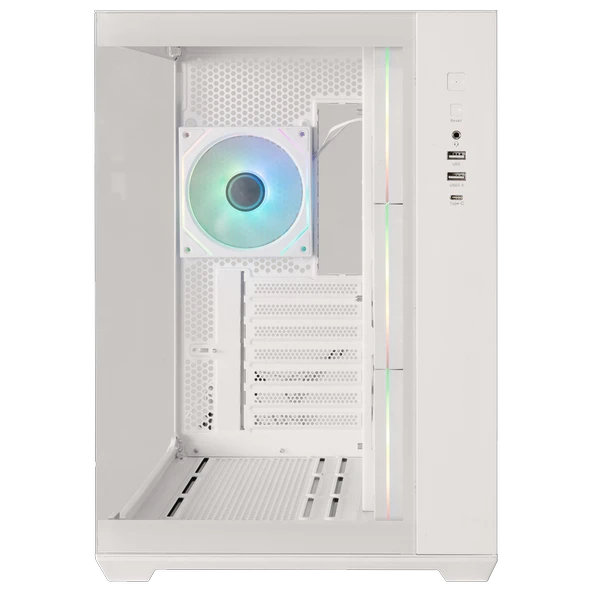 BitFenix AL118850W 80+Bronze Tempered Glass ARGB USB 3.0 ATX Mid Tower Beyaz Kasa BFC-ALB85WWGSW-4A - Resim 2