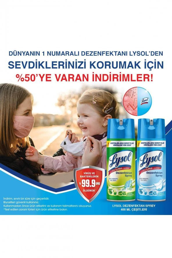 Dezenfektan Sprey Temizliğin Esintisi 2li, Yüzeyler Için, 2x400 Ml - 3