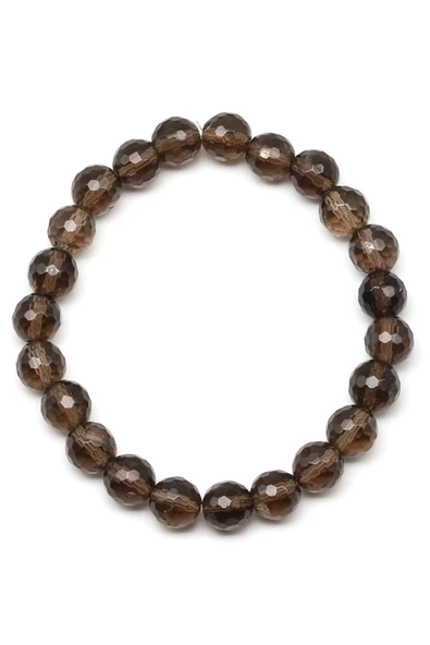 Dumanlı Kuvars Doğal Taş Bileklik 8 mm Fasetli Küre Kesim - BLK-2085 - Resim 2