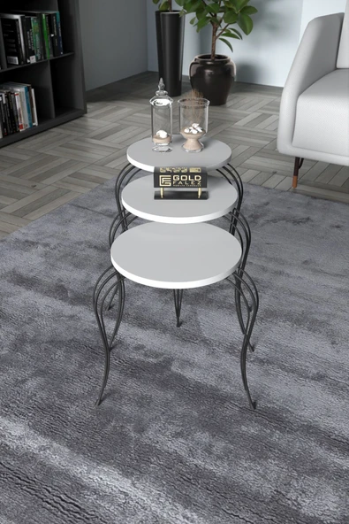 ZİGON SEHPA LÜKENS BEYAZ ürün görseli 1