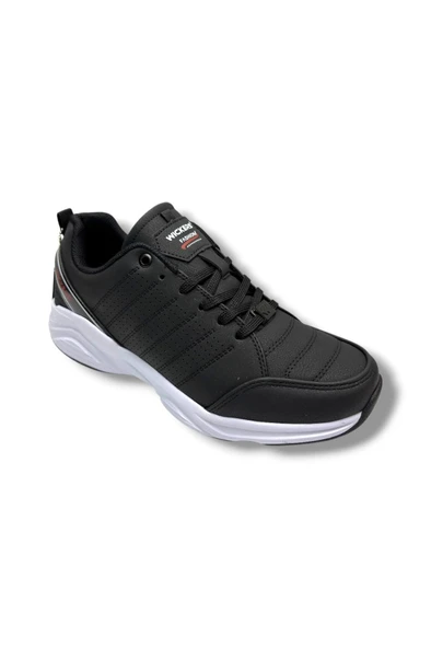 Wickers 2353-26 Cilt Deri  Anatomik Erkek Sneaker Siyah Beyaz ürün görseli 1