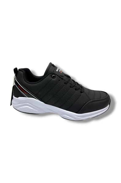 Wickers 2353-26 Cilt Deri  Anatomik Erkek Sneaker Siyah Beyaz - Resim 2