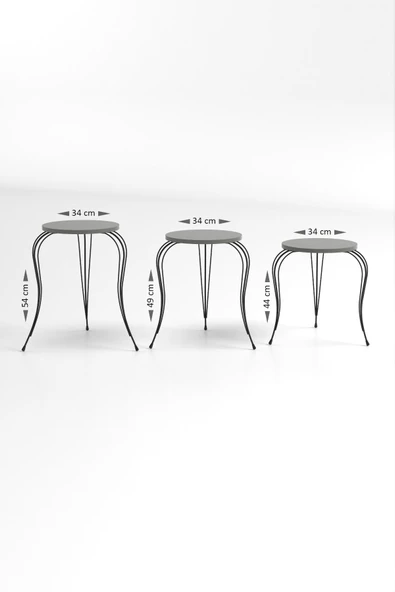 ZİGON SEHPA LÜKENS ANTRASİT CEVİZ - Resim 3