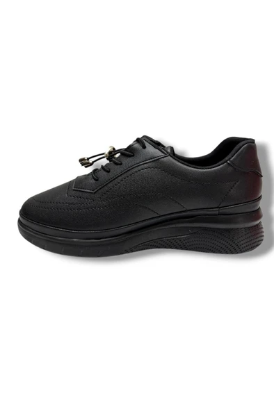 C-Shoes 3428-26 Cilt Deri Anatomik Bağcıklı Kadın Comfort Ayakkabı 38-40 - Resim 3
