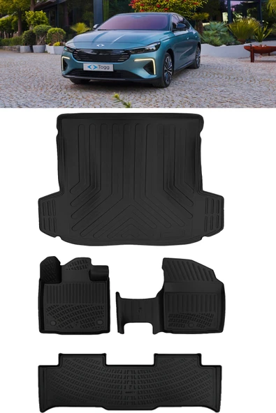 Rizline Togg 10F 3D Havuzlu Paspas ve Bagaj Havuzu Set ürün görseli 1