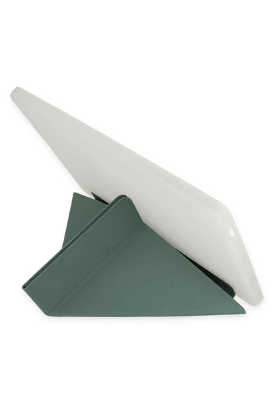 iPad Pro 12.9 (2021) Kılıf Kalemlikli Mars Tablet Kılıfı - Koyu Yeşil - Resim 2