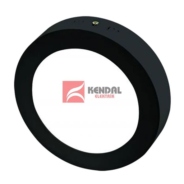 KENDAL 18W BEYAZ S.Ü.YUVARLAK LED PANEL (SİYAH KASA) ürün görseli 1