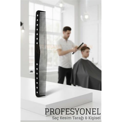 Kuaför Saç Kesim Tarağı - Profesyonel Üçgen Tasarım Berber Kesim Tarağı ürün görseli 1