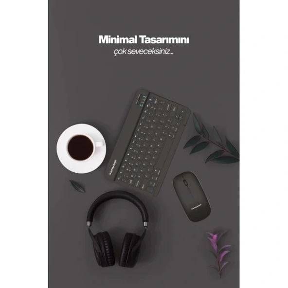Siyah Kablosuz Klye Ve Mouse Seti - Resim 2