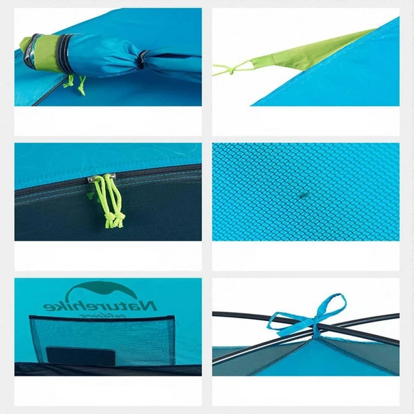 Naturehike P-Serisi 3 Kişilik Kamp Çadırı (Yeşil) - Resim 3