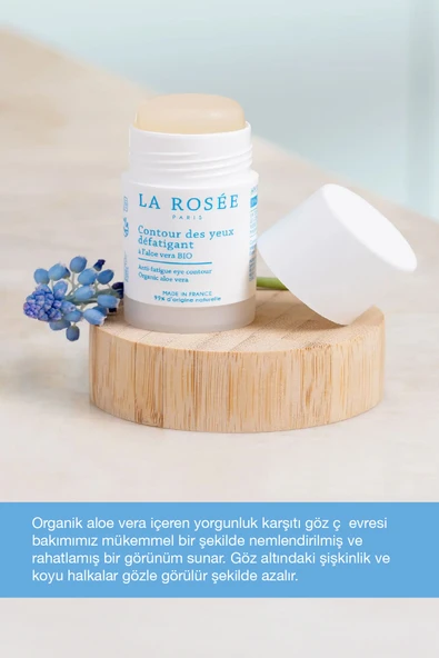 LA ROSEE PARİS YORGUNLUK KARŞITI GÖZ ÇEVRESİ STİCK Organik Aloe Vera İçeren - 15 mL - Resim 4