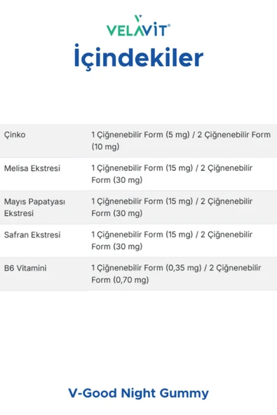 VELAVİT V-Good Night Gummy - Resim 2