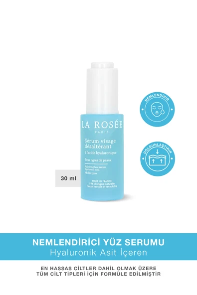 LA ROSEE PARİS NEMLENDİRİCİ YÜZ SERUMU Hyaluronic Asit İçeren - 30 mL ürün görseli 1