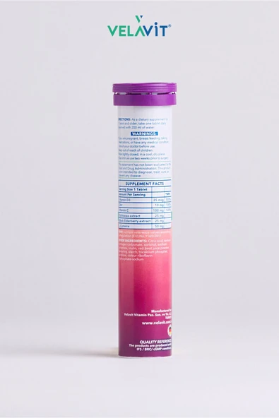 VELAVİT V-effer D3 With L-cysteine 20 Effervescent Tablet - Resim 4