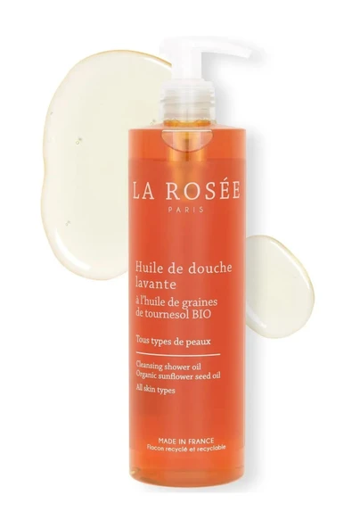 LA ROSEE PARİS TEMİZLEYİCİ DUŞ YAĞI - Organik Ayçiçek Çekirdeği Yağı İçeren - 400 mL - Resim 5