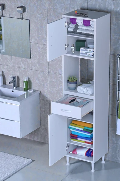 Eliusta  Vero 5 Bölmeli 35 cm Genişlikte Dolap Çok Amaçlı Kullanım Banyo Dolapı 35x173x32,5 cm Dolap ürün görseli 1