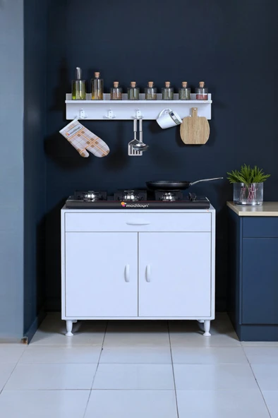 Eliusta  Mono Duvara Monte 70 cm Baharat Raflı Ocak Altı Dolap 70x88x48 cm Tüp Bölmeli Mutfak Ünitesi ürün görseli 1