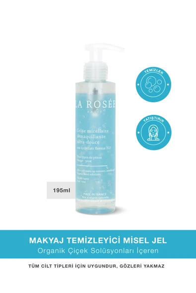 LA ROSEE PARİS MAKYAJ TEMİZLEYİCİ MİSEL JEL Organik Çiçek Solüsyonları İçeren - 195 mL ürün görseli 1