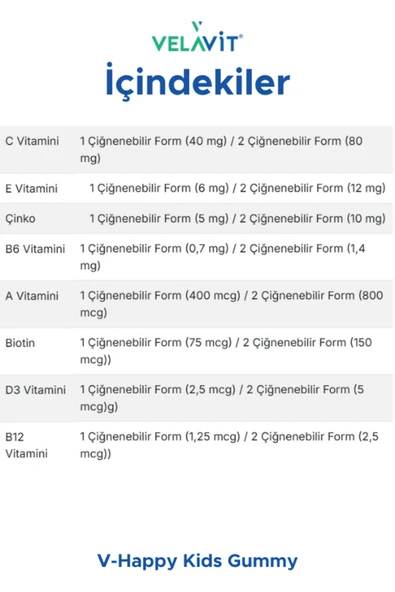 VELAVİT V-Happy Kids Gummy - Resim 2
