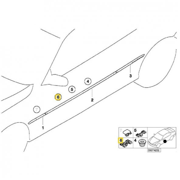 BMW E36 VE E46 KAPI ÇITA KLIPSİ 5 ADET 51131960054 - 4
