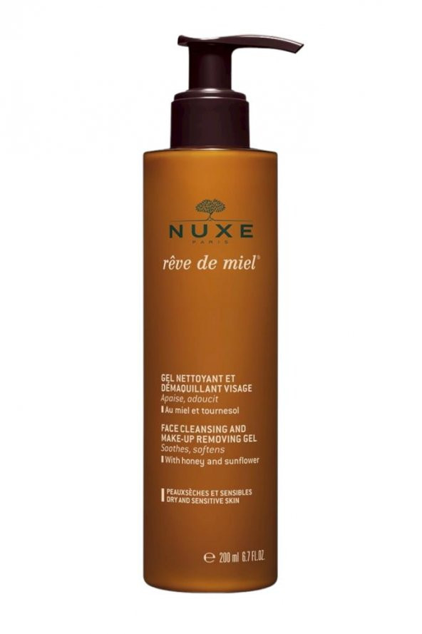 NUXE Reve De Miel Gel Nettoyant et Démaquillant Visage 200 ml