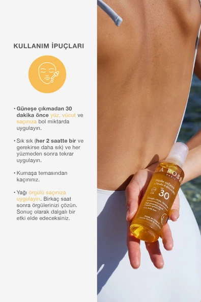 LA ROSEE PARİS YÜKSEK KORUMALI GÜNEŞ KORUYUCU YAĞ Organik Kayısı Yağı İçeren SPF 30 150 Ml - Resim 3