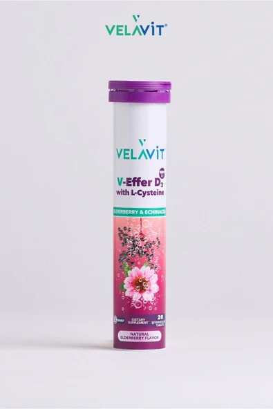 VELAVİT V-effer D3 With L-cysteine 20 Effervescent Tablet - Resim 3
