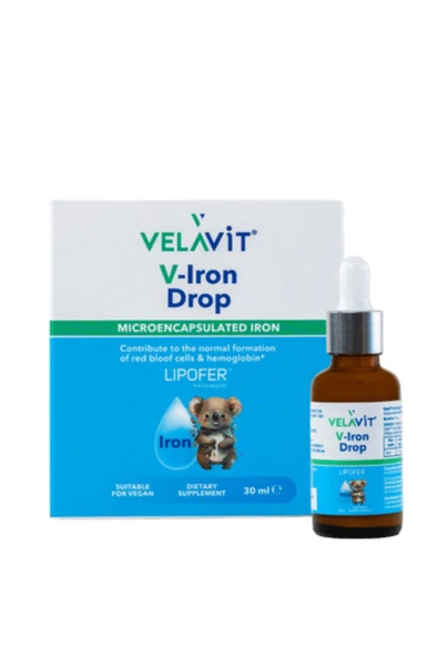 VELAVİT V-Iron Drop Demir İçeren Damla Takviye Edici Gıda ürün görseli 1