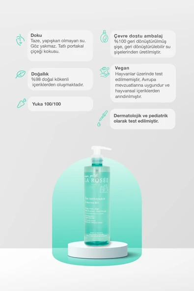 LA ROSEE PARİS Mon Petit TEMİZLEME SUYU Organik Aloe Vera İçeren 400 mL - Resim 2