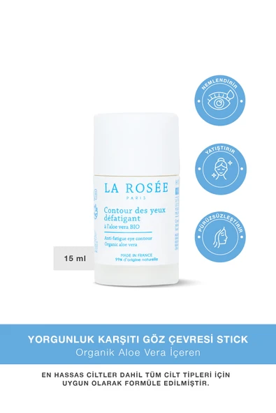 LA ROSEE PARİS YORGUNLUK KARŞITI GÖZ ÇEVRESİ STİCK Organik Aloe Vera İçeren - 15 mL ürün görseli 1