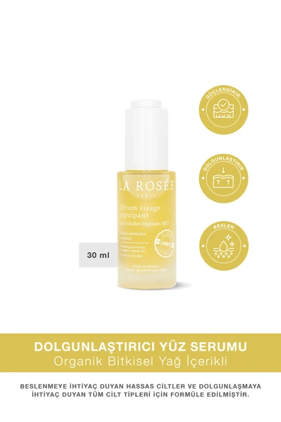 LA ROSEE PARİS DOLGUNLAŞTIRICI YÜZ SERUMU 5 Organik Bitkisel Yağ İçerikli - 30 mL ürün görseli 1