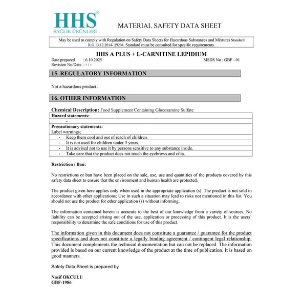 HHS A PLUS+ L-Carnitine Lepidium İçeren Kapsülü 30 Kapsül X 6 Kutu - Resim 5