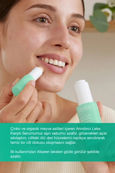 LA ROSEE PARİS LEKE KARŞITI ARINDIRICI SERUM Çinko ve Organik Meyve Asitleri İçeren - 30 mL - Resim 4