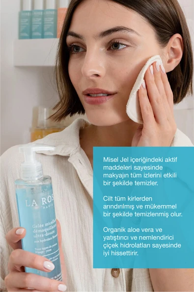 LA ROSEE PARİS MAKYAJ TEMİZLEYİCİ MİSEL JEL Organik Çiçek Solüsyonları İçeren - 195 mL - Resim 4