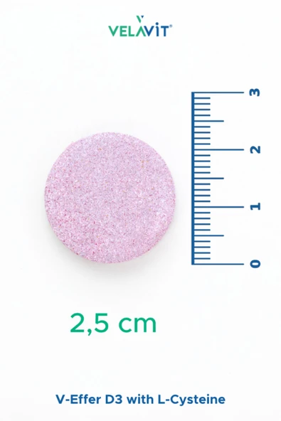 VELAVİT V-effer D3 With L-cysteine 20 Effervescent Tablet - Resim 2