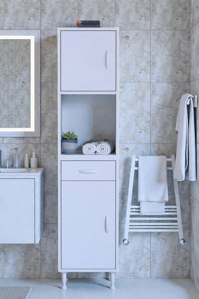 Eliusta  Vero 5 Bölmeli 45 cm Genişlikte Dolap Çok Amaçlı Kullanım Banyo Dolapı 45x173x32,5 cm Dolap ürün görseli 1