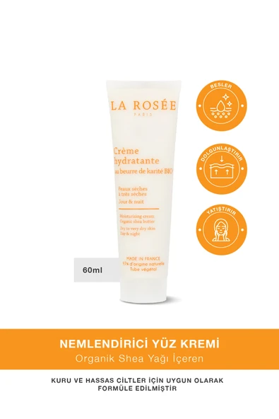 LA ROSEE PARİS NEMLENDİRİCİ YÜZ KREMİ Organik Shea Yağı İçeren - 60 mL ürün görseli 1