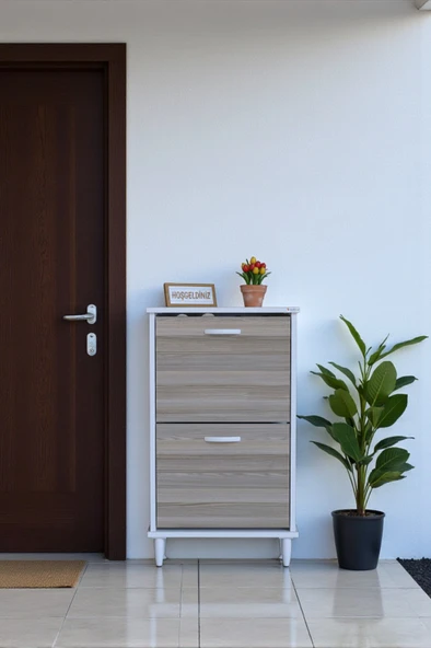 Eliusta  Kalvo 52 cm Genişlikte Cordoba Renk Ayakkabılık 52x86x26 cm Ayaklı Ayakkabılık ürün görseli 1