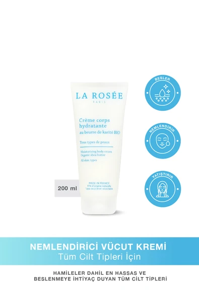 LA ROSEE PARİS NEMLENDİRİCİ VÜCUT KREMİ Organik Shea Yağı İçeren - 200 ml ürün görseli 1