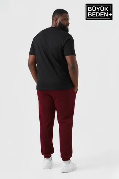 Erkek Büyük Beden Paça Lastikli İki İplik Rahat Kalıp ince Eşofman Altı SPR26BEA951 - Resim 10